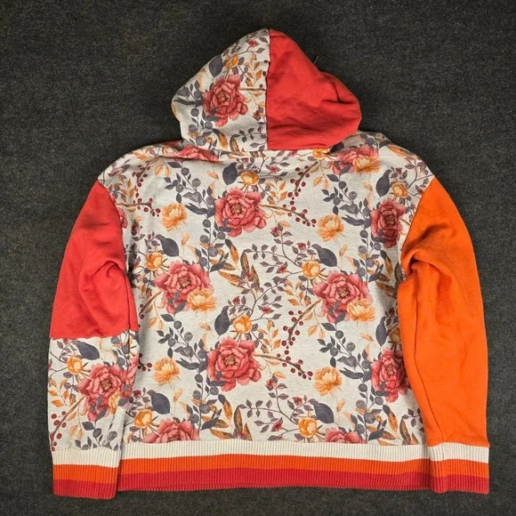 Banana Republic x Prep Curry Mens Floral Hooded Sweatshirt Oversized Size XL